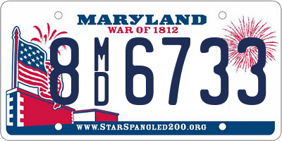 MD license plate 8MD6733