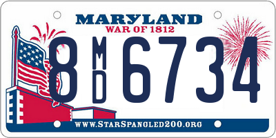 MD license plate 8MD6734