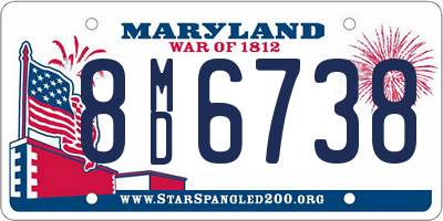 MD license plate 8MD6738