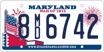 MD license plate 8MD6742