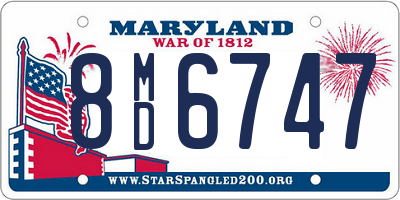 MD license plate 8MD6747