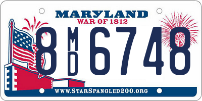 MD license plate 8MD6748