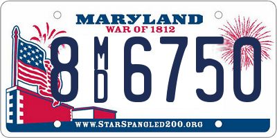 MD license plate 8MD6750