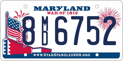 MD license plate 8MD6752