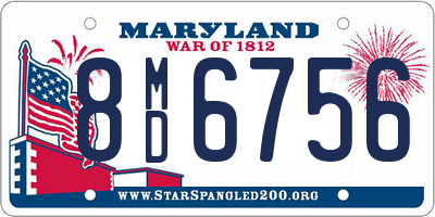 MD license plate 8MD6756