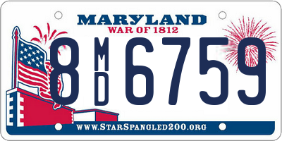 MD license plate 8MD6759