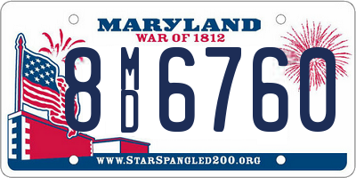 MD license plate 8MD6760