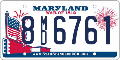 MD license plate 8MD6761