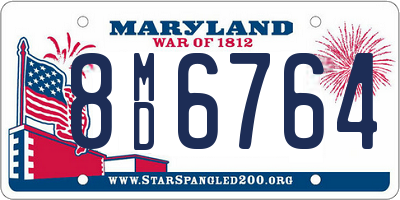 MD license plate 8MD6764