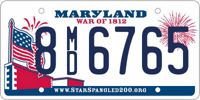 MD license plate 8MD6765