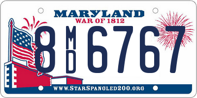 MD license plate 8MD6767