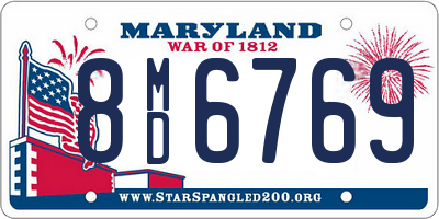 MD license plate 8MD6769