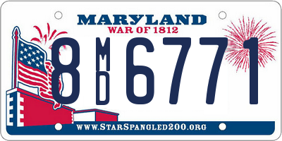 MD license plate 8MD6771