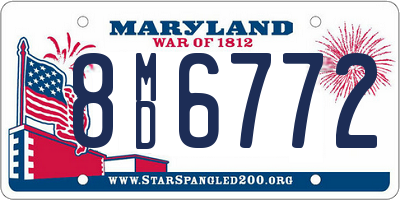 MD license plate 8MD6772