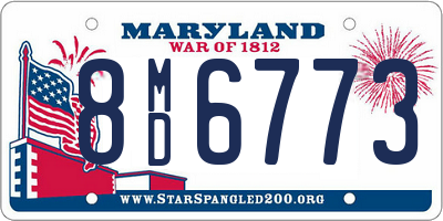 MD license plate 8MD6773