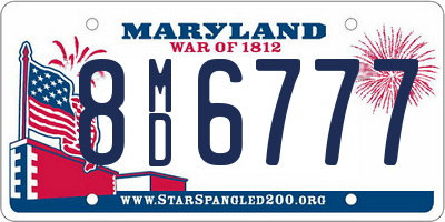 MD license plate 8MD6777