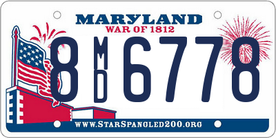 MD license plate 8MD6778