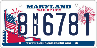 MD license plate 8MD6781