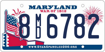 MD license plate 8MD6782