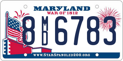 MD license plate 8MD6783