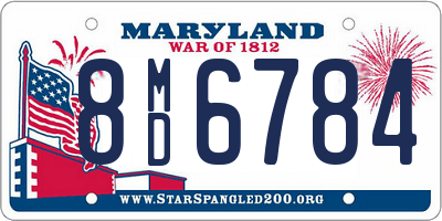 MD license plate 8MD6784