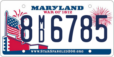 MD license plate 8MD6785