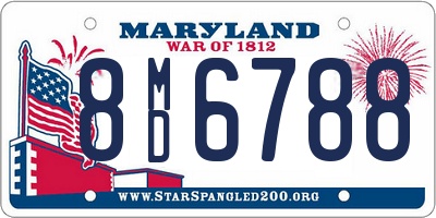 MD license plate 8MD6788