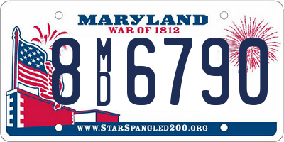 MD license plate 8MD6790