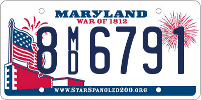 MD license plate 8MD6791