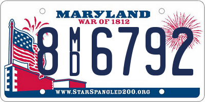 MD license plate 8MD6792