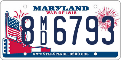 MD license plate 8MD6793