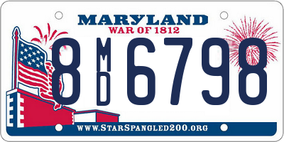 MD license plate 8MD6798