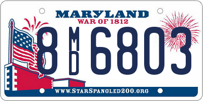 MD license plate 8MD6803