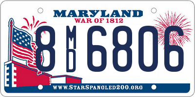 MD license plate 8MD6806