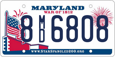 MD license plate 8MD6808