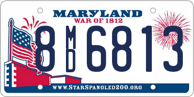 MD license plate 8MD6813