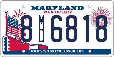 MD license plate 8MD6818