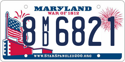 MD license plate 8MD6821