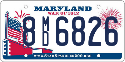 MD license plate 8MD6826