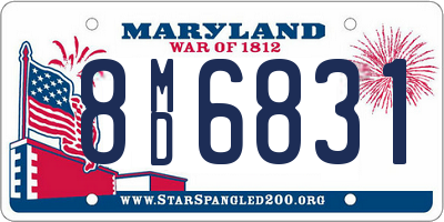 MD license plate 8MD6831