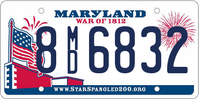 MD license plate 8MD6832