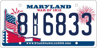 MD license plate 8MD6833