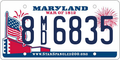 MD license plate 8MD6835