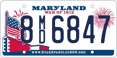 MD license plate 8MD6847