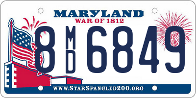 MD license plate 8MD6849