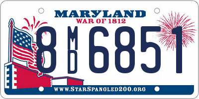 MD license plate 8MD6851