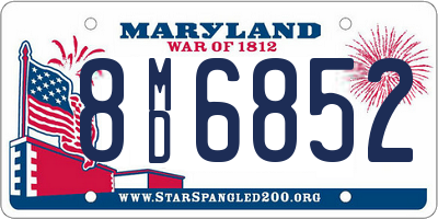 MD license plate 8MD6852
