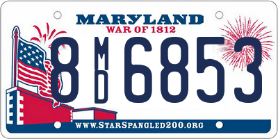 MD license plate 8MD6853