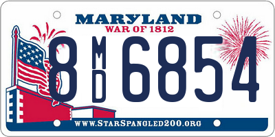 MD license plate 8MD6854