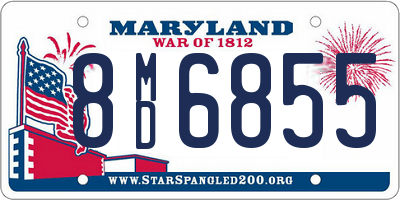 MD license plate 8MD6855
